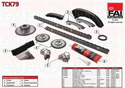 FAI AUTOPARTS tck79 -  Комплект цепи привода распредвала